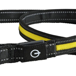 Correa LED para Perro Luz Amarilla 120 cm – Recargable USB, Alta Visibilidad Nocturna - Sweet Home