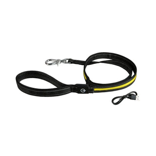 Correa LED para Perro Luz Amarilla 120 cm – Recargable USB, Alta Visibilidad Nocturna - Sweet Home