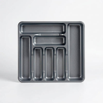 Cubertero Plástico Gris 7 Compartimentos | Organizador Cubiertos Escurreplatos accesorios de cocina - Sweet Home