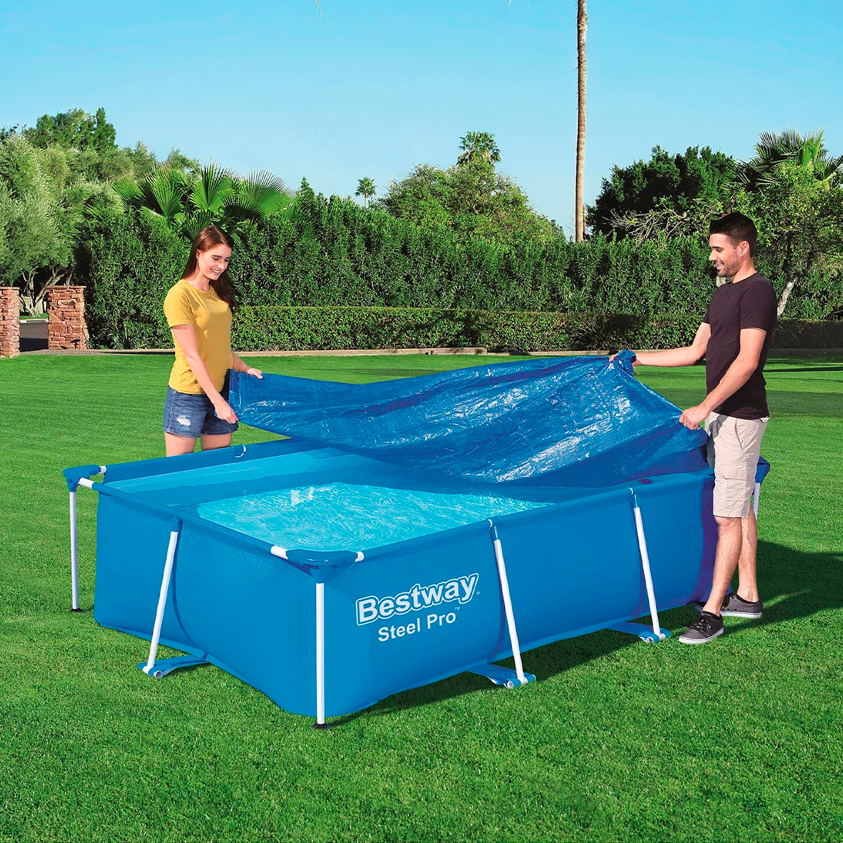 Cubierta De Piscina Tubular De Lona Para Piscina De 259x170 Cm - Sweet Home