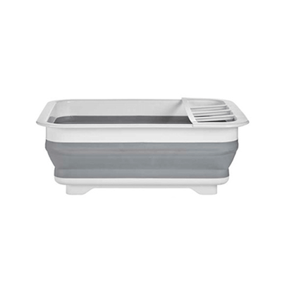 Escurreplatos de Silicona Plegable (Blanco y Gris) - Sweet Home