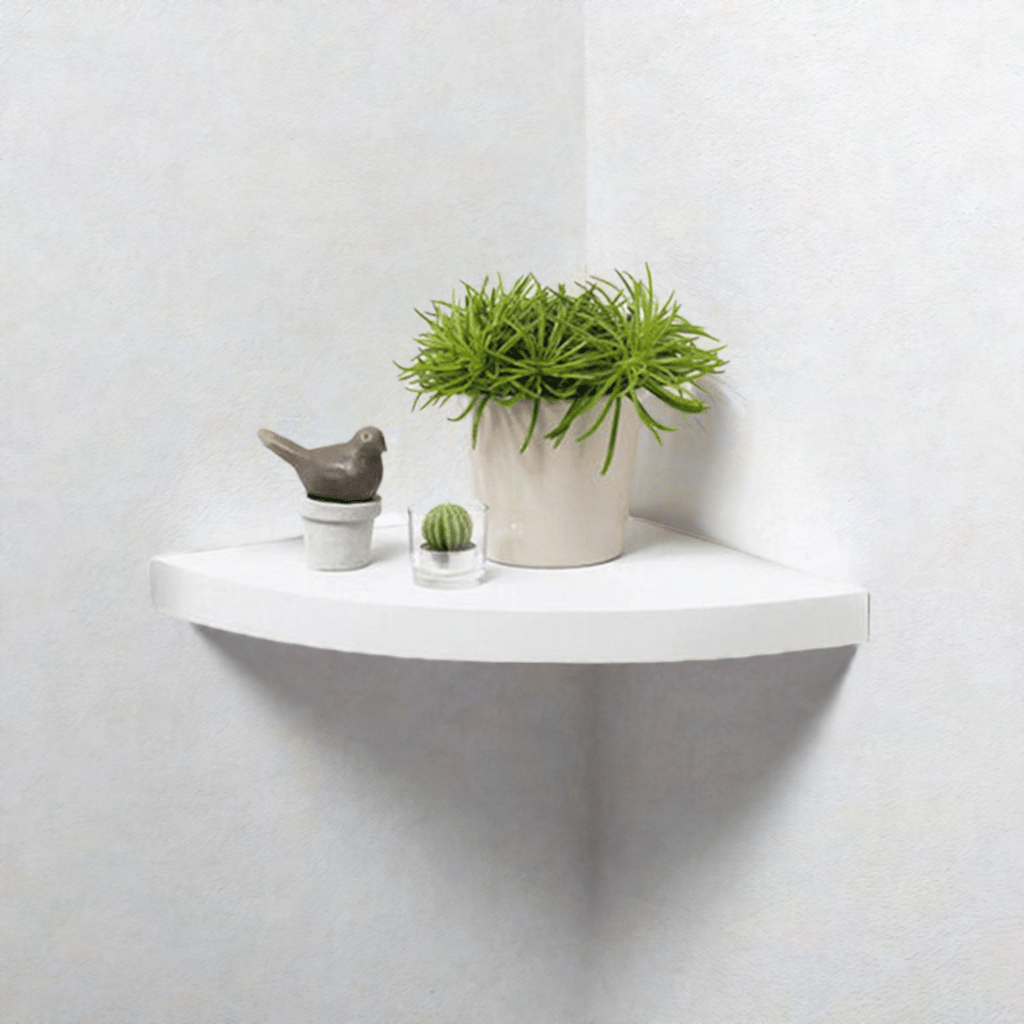 Estante Flotante de Esquina Redonda 25cm - Sweet Home