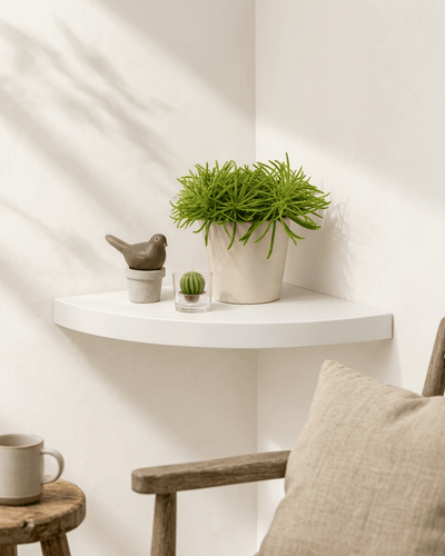 Estante flotante esquinero 25 cm Estantes y estanterías de pared de esquina decoración de hogar - Sweet Home