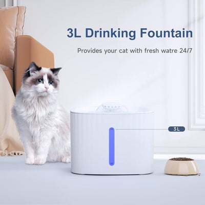 Fuente de Agua Automática para Gatos 3 Litros - Sweet Home