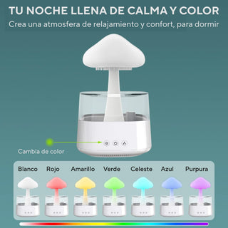 Humidificador Nube de Lluvia y Difusor de Aromas | Luz LED y Sonido Relax - Sweet Home