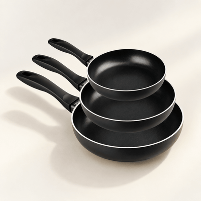 Juego de 3 Sartenes Antiadherentes LUXE de Aluminio - 20, 24 y 26 cm Sartenes para freír juego de sarten - Sweet Home