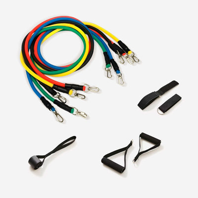 Kit 5 Bandas Elásticas Musculación Resistencia con Asas y Anclaje para Puerta Bandas elásticas y cintas para ejercicios banda de resistencia - Sweet Home