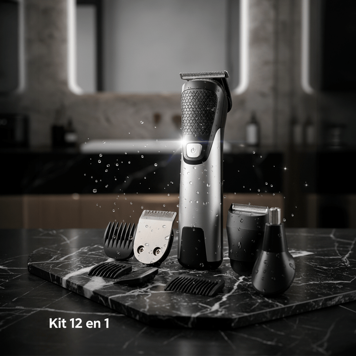 Kit Cortadora de Barba y Cabello 12 en 1 - Máquina Profesional con 4 Peines Guía - Sweet Home