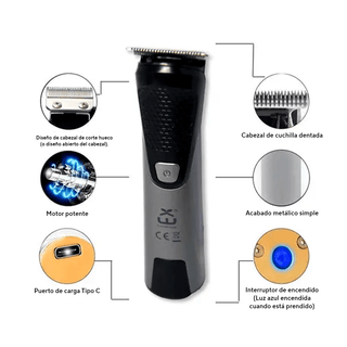 Kit Cortadora de Barba y Cabello 12 en 1 - Máquina Profesional con 4 Peines Guía - Sweet Home