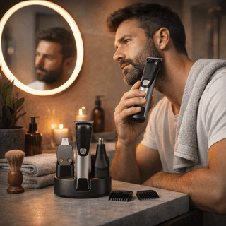 Kit Cortadora de Barba y Cabello 12 en 1 - Máquina Profesional con 4 Peines Guía - Sweet Home