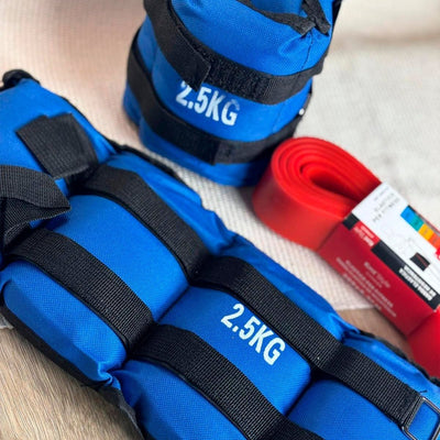 Kit de Entrenamiento Avanzado: Pesas Tobilleras 1.5kg + Set de Bandas Elásticas - Sweet Home
