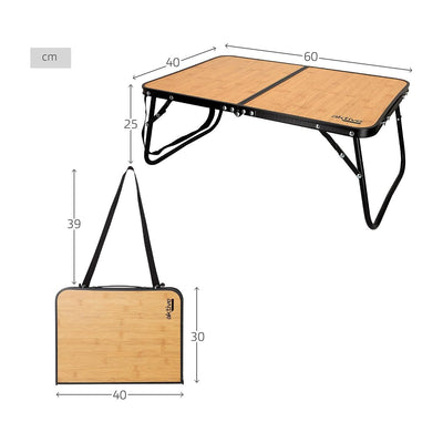 Mesa Camping Bambú Plegable – Ligera & Resistente - Sweet Home