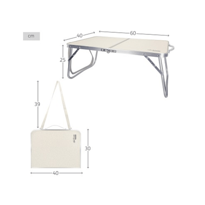 Mesa Plegable Camping Crema Ligera – Portátil y Resistente - Sweet Home