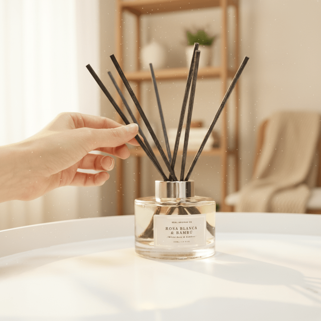 Mikado Premium 120ml | Difusor de Aromas con Varitas Naturales - Sweet Home