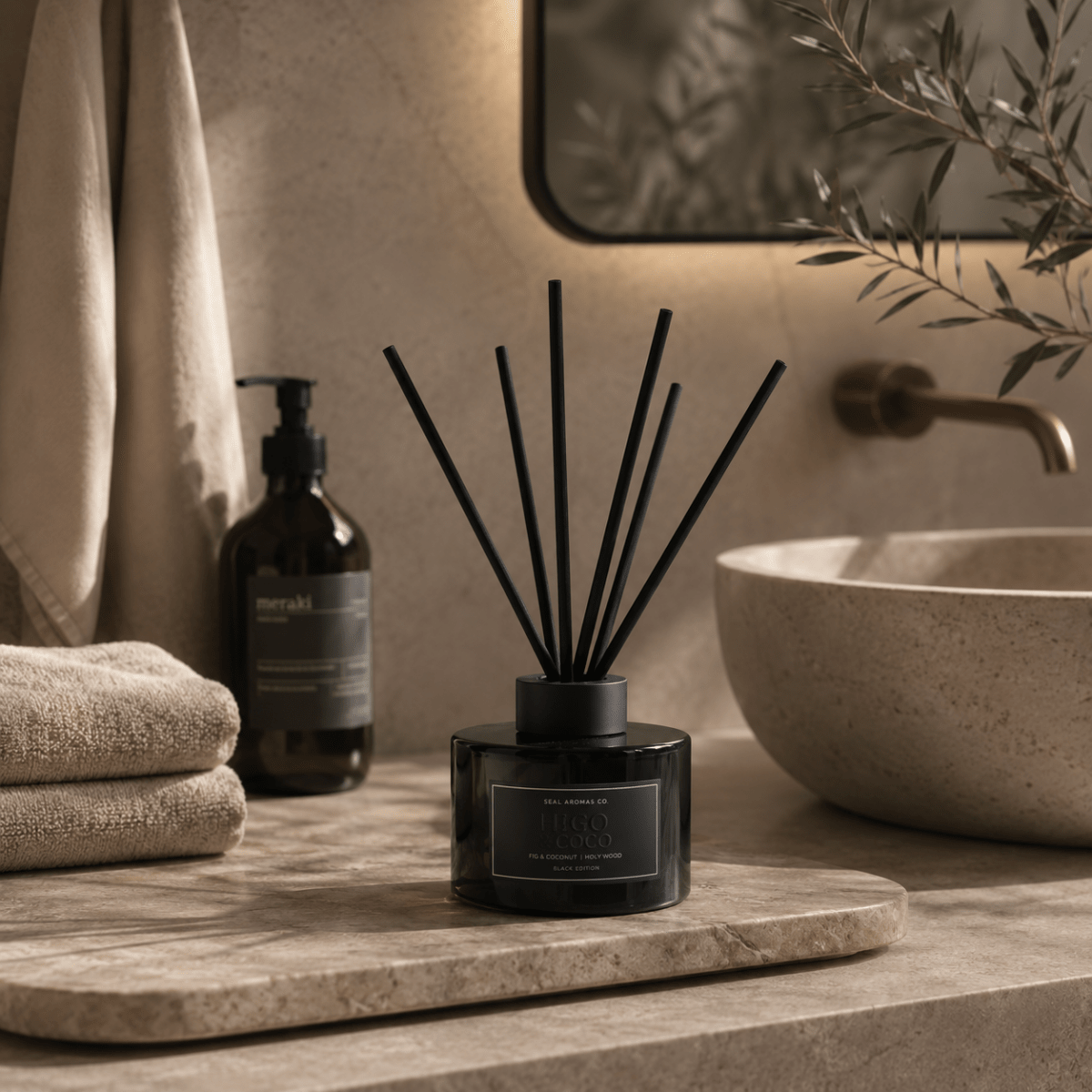 Mikado Premium 150 ml Black Edition Difusores de junco ambientador - Sweet Home