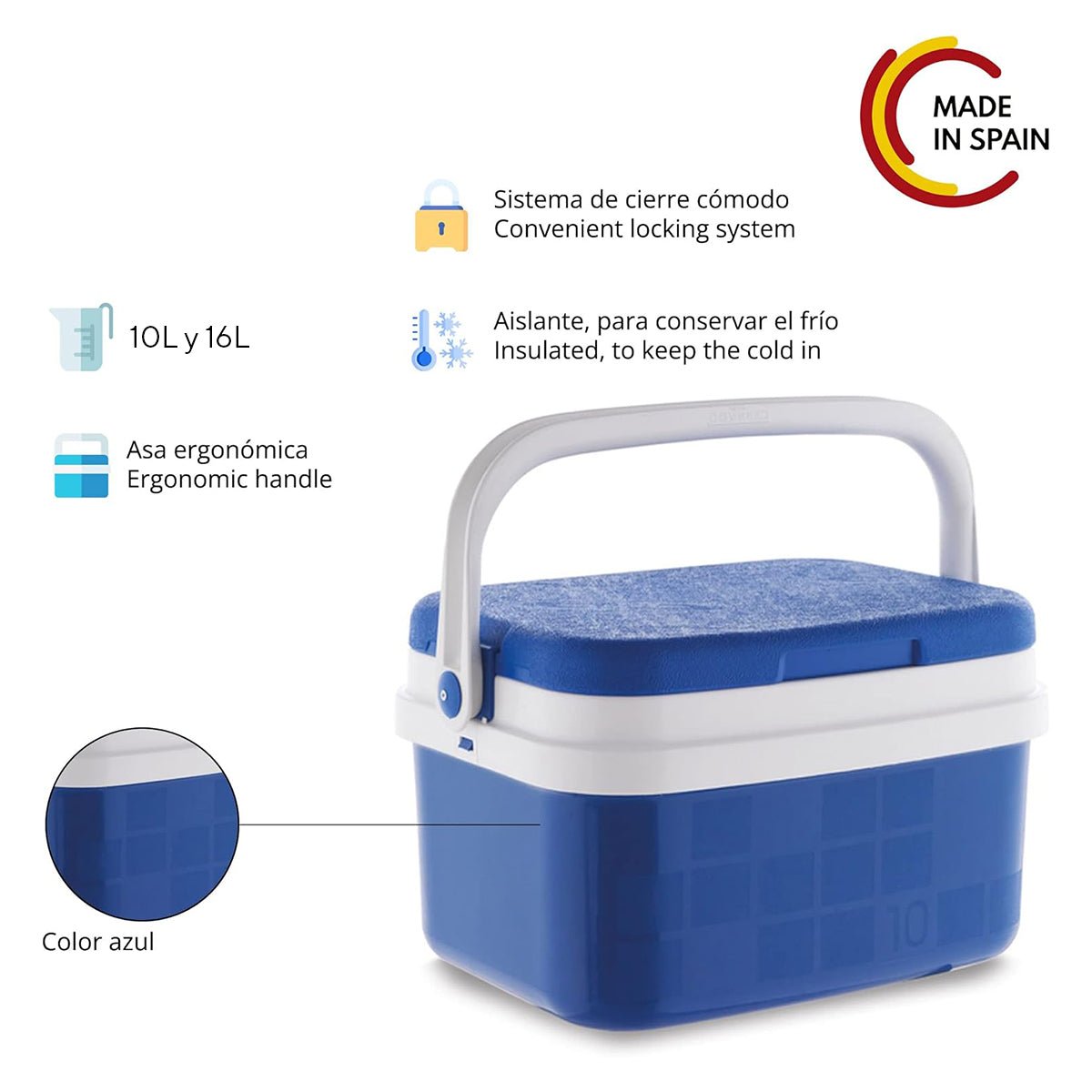 Nevera Portátil Plástico Rígido Térmica con Asa - Sweet Home