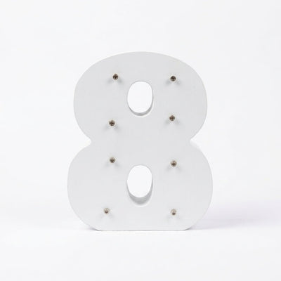 Numero de madera con luces LED | Decoración infantil y eventos números y letras para casas decoracion de cuarto - Sweet Home