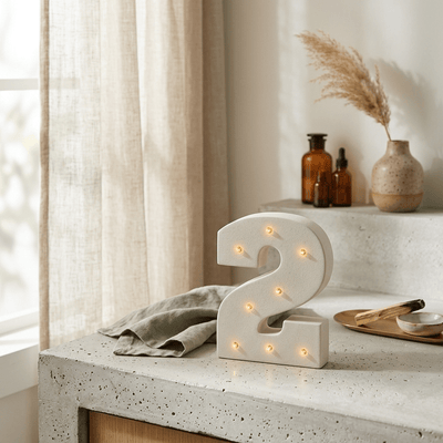 Numero de madera con luces LED | Decoración infantil y eventos números y letras para casas decoracion de cuarto - Sweet Home