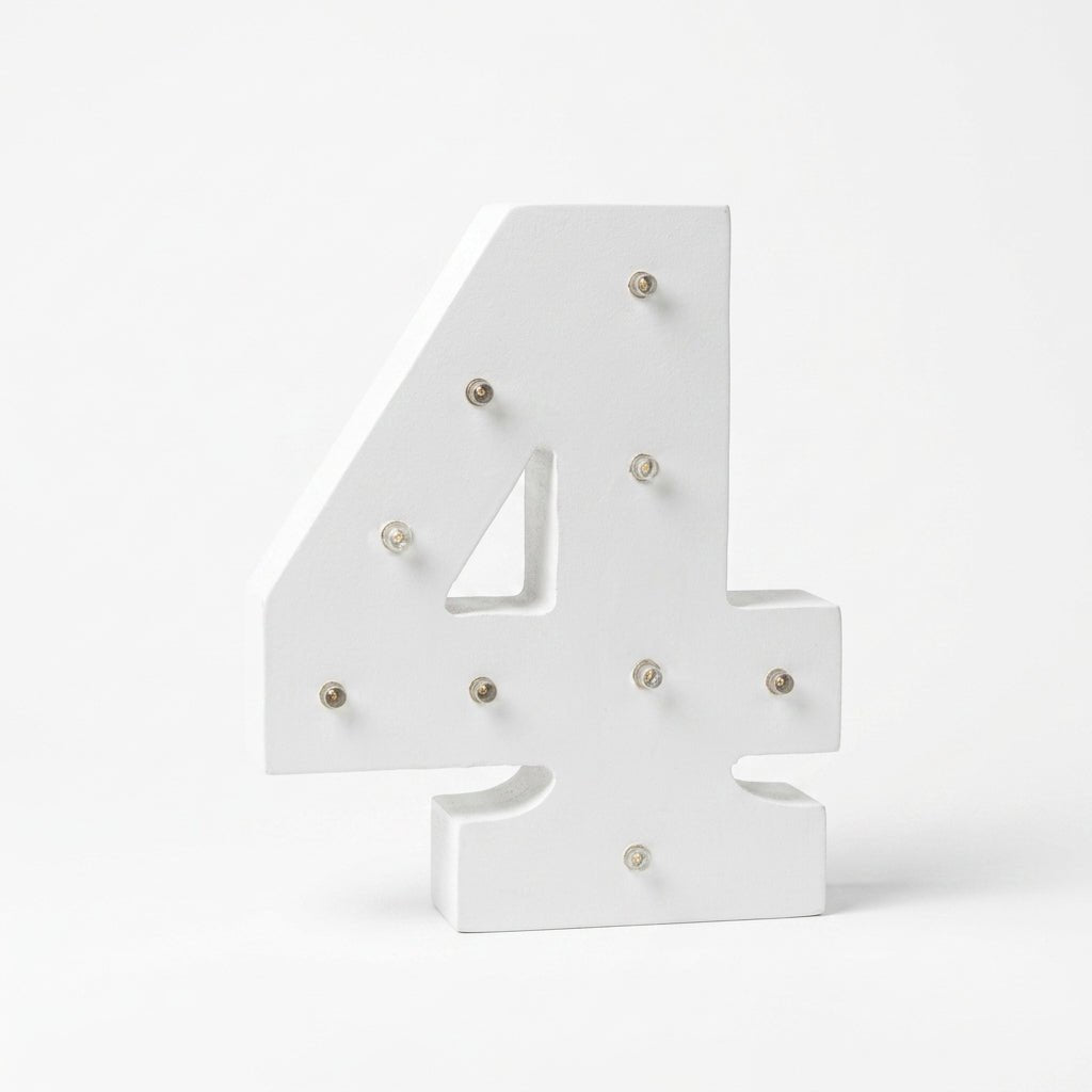 Numero de madera con luces LED | Decoración infantil y eventos números y letras para casas decoracion de cuarto - Sweet Home