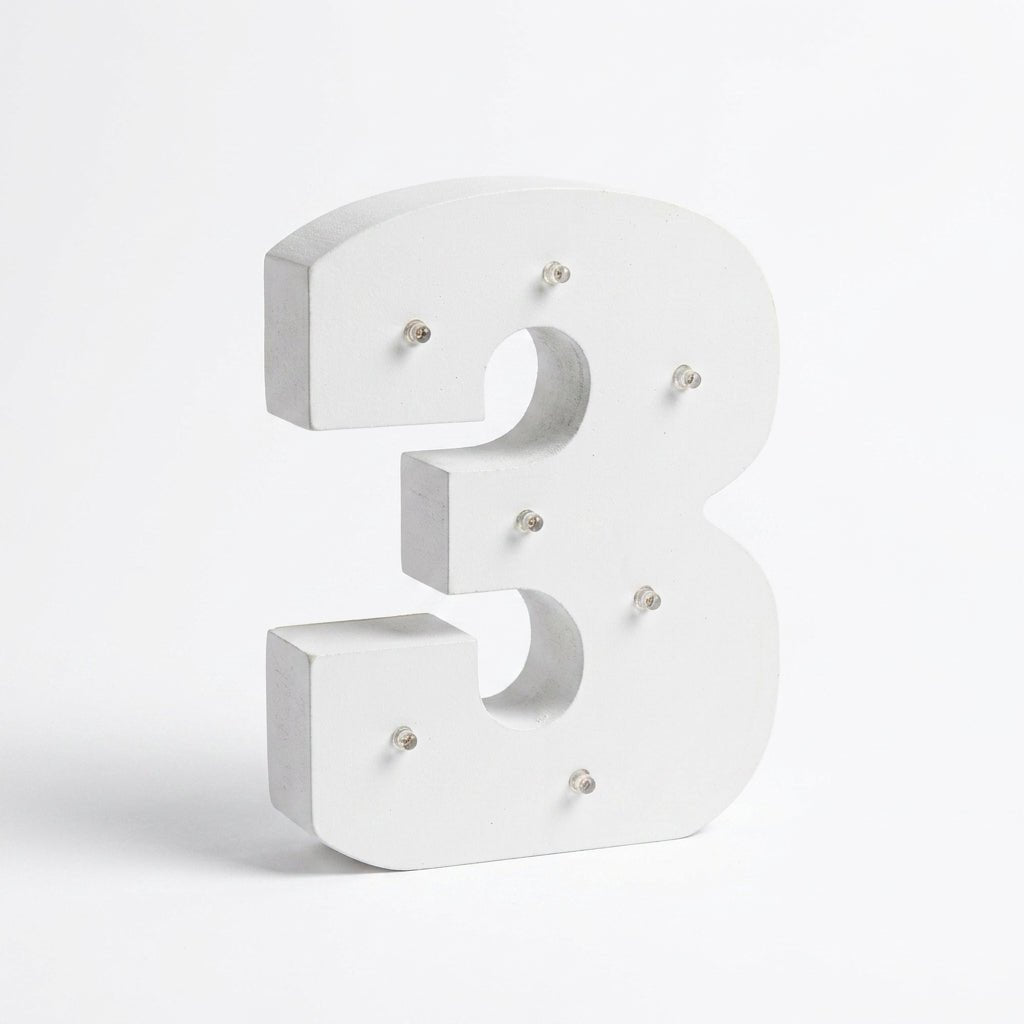 Numero de madera con luces LED | Decoración infantil y eventos números y letras para casas decoracion de cuarto - Sweet Home