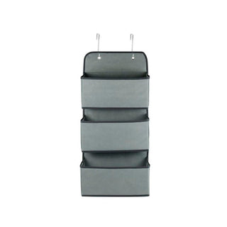 Organizador Colgante de Tela con 3 Bolsillos (65x30cm) - Gris | Ahorro de Espacio para Armario y Bebé - Sweet Home