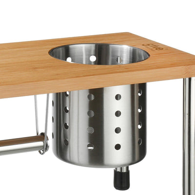 Organizador de Cocina de Bambú y Acero - Sweet Home