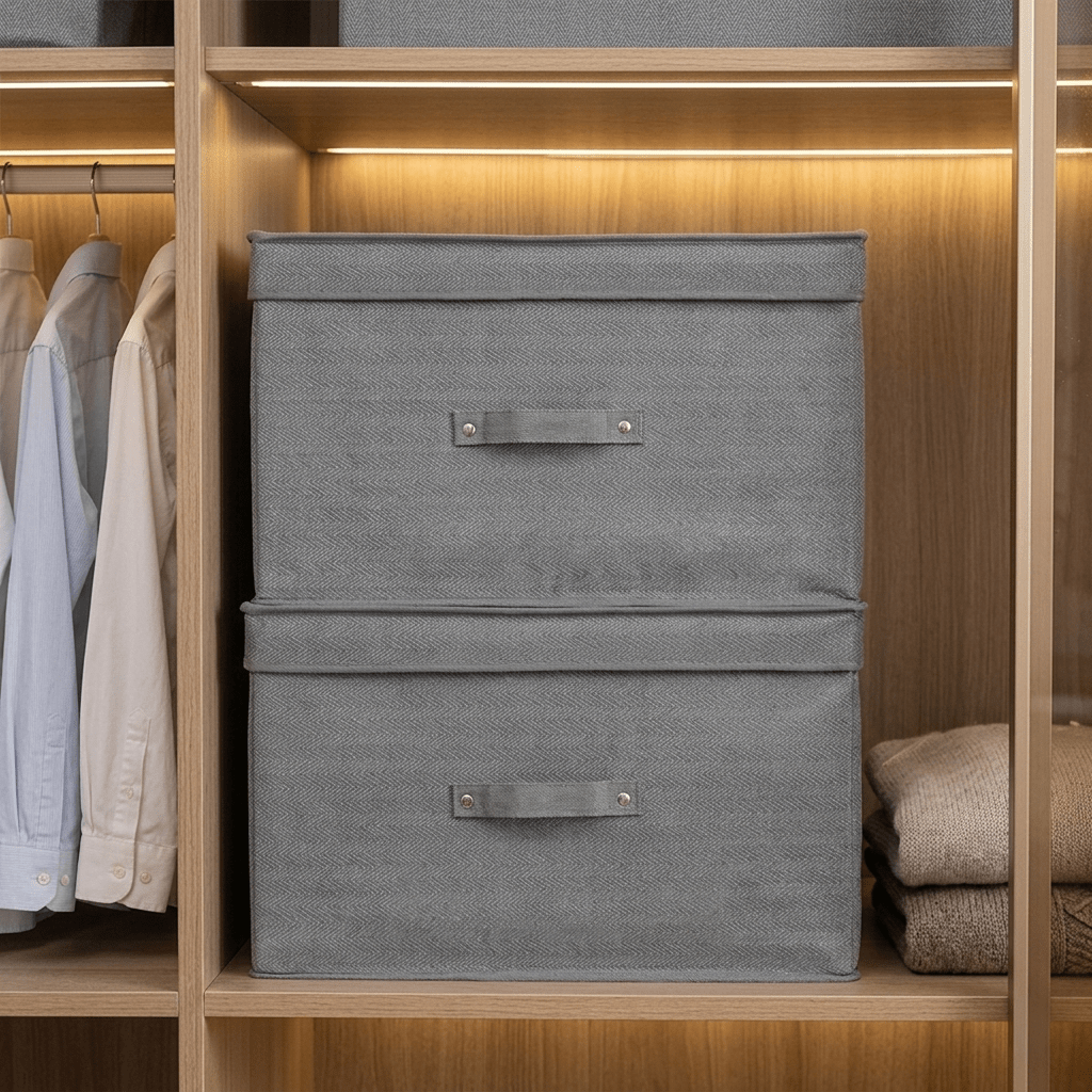 Organizador Impermeable con Tapa y Asa 50x40x30cm - Ideal Armarios - Sweet Home