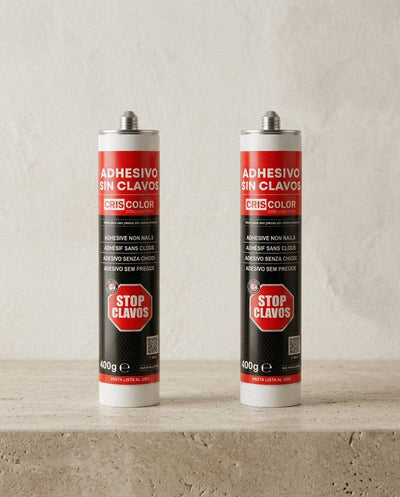 Pack Adhesivo de Montaje Sin Clavos (2x400g) + Pistola | Pegamento Extra Fuerte para Madera, Metal y Pared Pegamentos y adhesivos industriales adhesivo sin clavos - Sweet Home