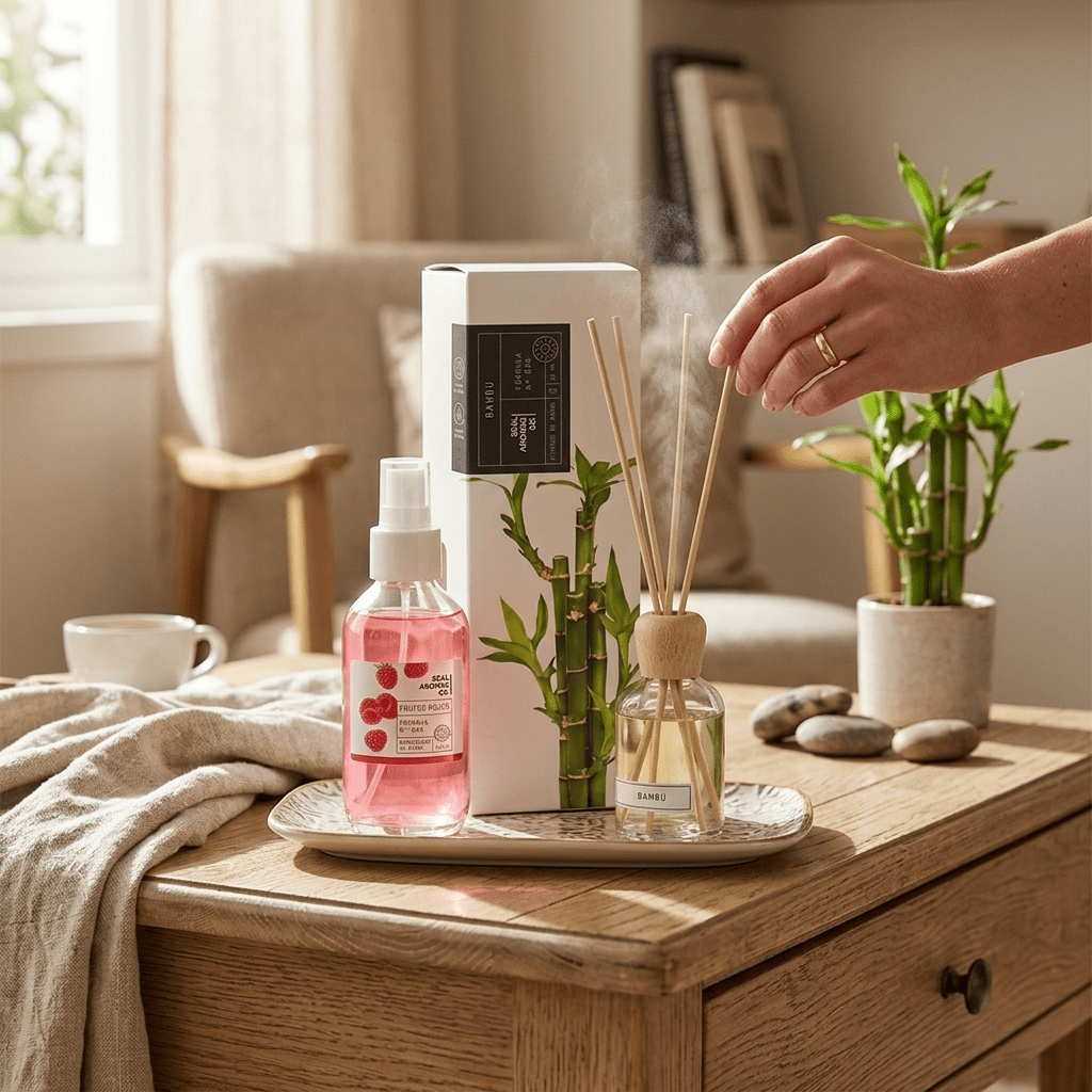 Pack Ambientador para Casa: Spray (120ml) + Mikado Varillas (50ml) | Personalizable Ambientadores ambientador - Sweet Home