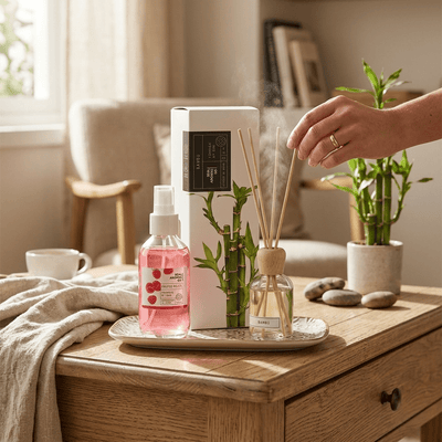 Pack Ambientador para Casa: Spray (120ml) + Mikado Varillas (50ml) | Personalizable Ambientadores ambientador - Sweet Home
