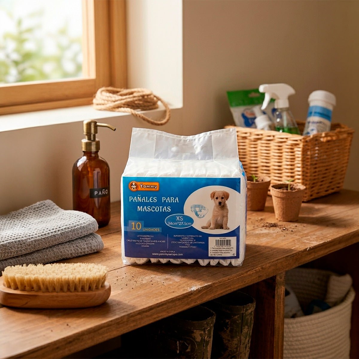 Pañales para perros desechables - Pack de 10 unidades Pañales para perros Mascotas - Sweet Home