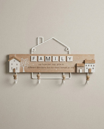 Percha Pared o Puerta Cuelga Llaves Accesorios Decorativos - Sweet Home