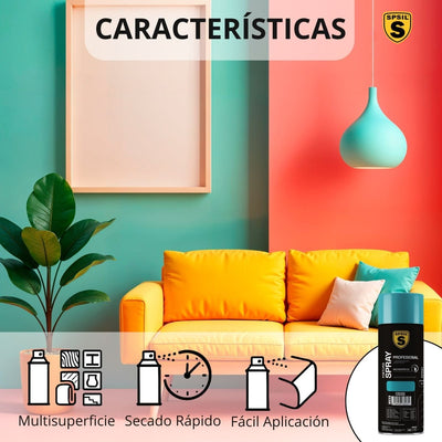 Pintura Spray 400ml, Spray Acrílico para Metal/Madera/Plástico Pintura pinturas - Sweet Home