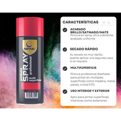 Pintura Spray 400ml, Spray Acrílico para Metal/Madera/Plástico - Sweet Home