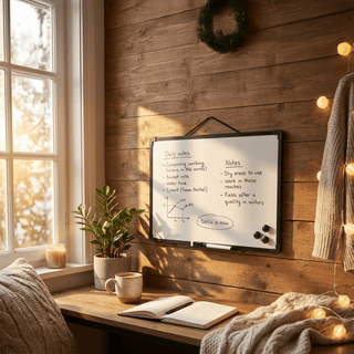 Pizarra Blanca Magnética Pequeña con Rotulador e Imanes - Sweet Home