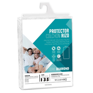 Protector Colchón Rizo 135 cm Impermeable y Transpirable | Ajustable - Sweet Home