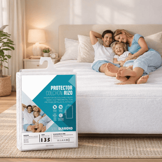 Protector Colchón Rizo 135 cm Impermeable y Transpirable | Ajustable - Sweet Home