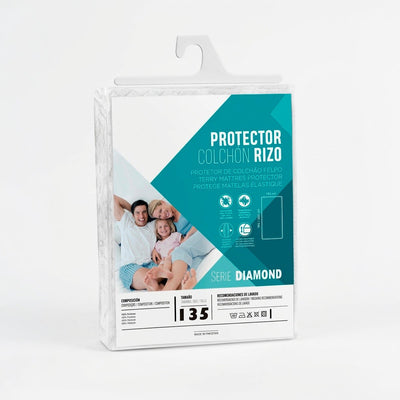 Protector Colchón Rizo 135 cm Transpirable Ajustable Fundas para colchones Protector - Sweet Home