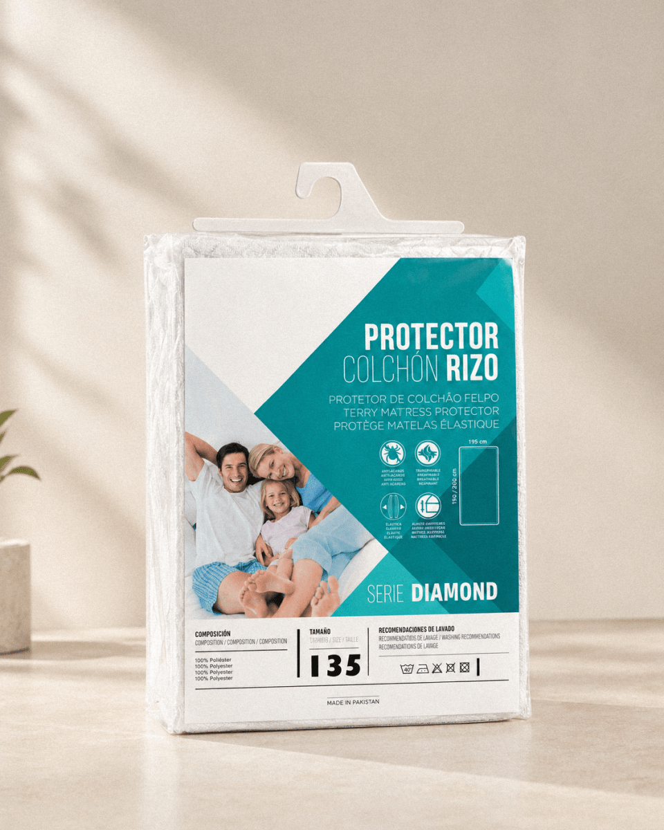Protector Colchón Rizo 135 cm Transpirable Ajustable Fundas para colchones Protector - Sweet Home