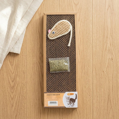 Rascador para Gatos con Catnip | Juguete y Rascador de Cartón Duradero Rascador para gatos Accesorio para gatos - Sweet Home