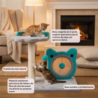 Rascador y Juguete para Gato Azul - Sweet Home