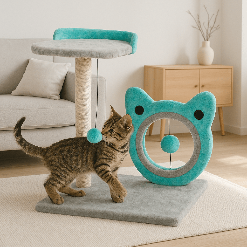 Rascador y Juguete para Gato Azul - Sweet Home