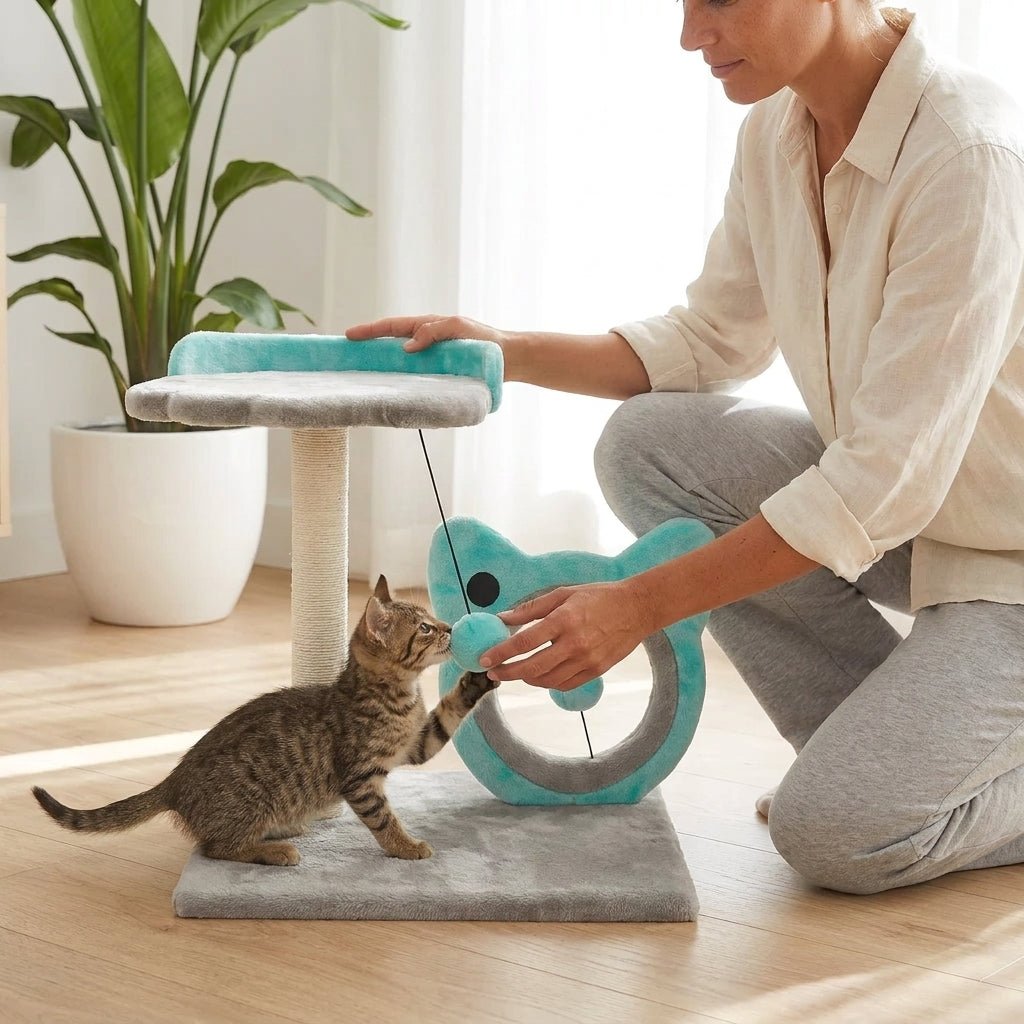 Rascador y Juguete para Gato Azul Productos para mascotas Gatos - Sweet Home
