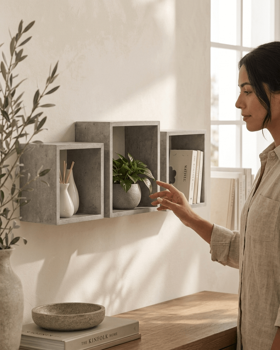 Set de 3 estantes flotantes en roble y blanco Floating Wall Shelves & Ledges Estanteria - Sweet Home