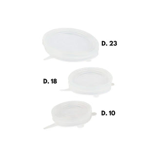 Set de 3 Tapas Elásticas de Silicona Reutilizables y Ajustables (10, 18 y 23 cm) - Sweet Home