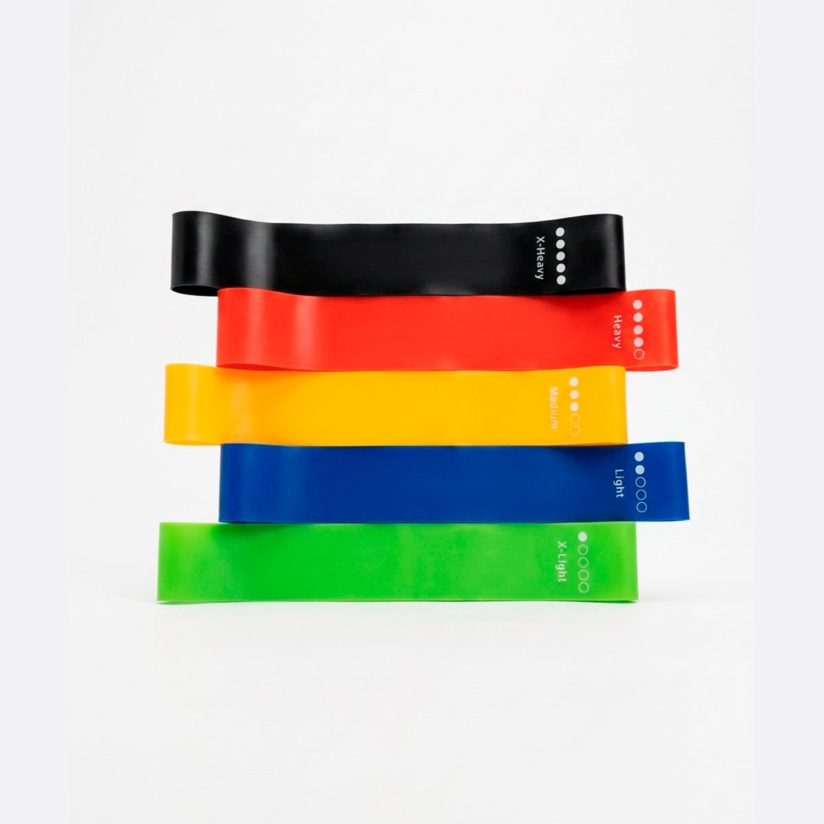 Set de 5 Bandas Elásticas de Resistencia para Fitness, Yoga y Musculación Equipos de fitness y ejercicio general Crossfit - Sweet Home
