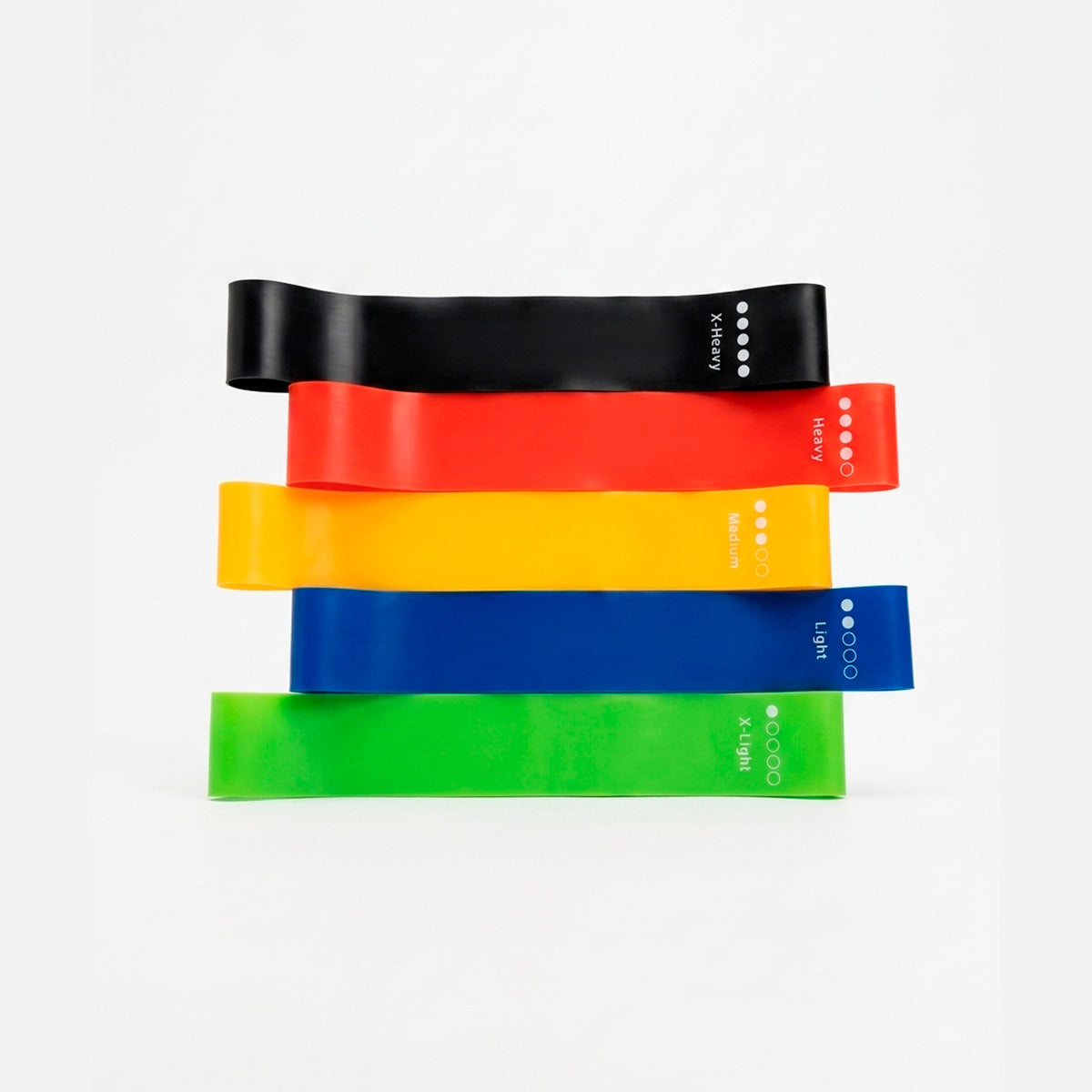 Set de 5 Bandas Elásticas de Resistencia para Fitness, Yoga y Musculación