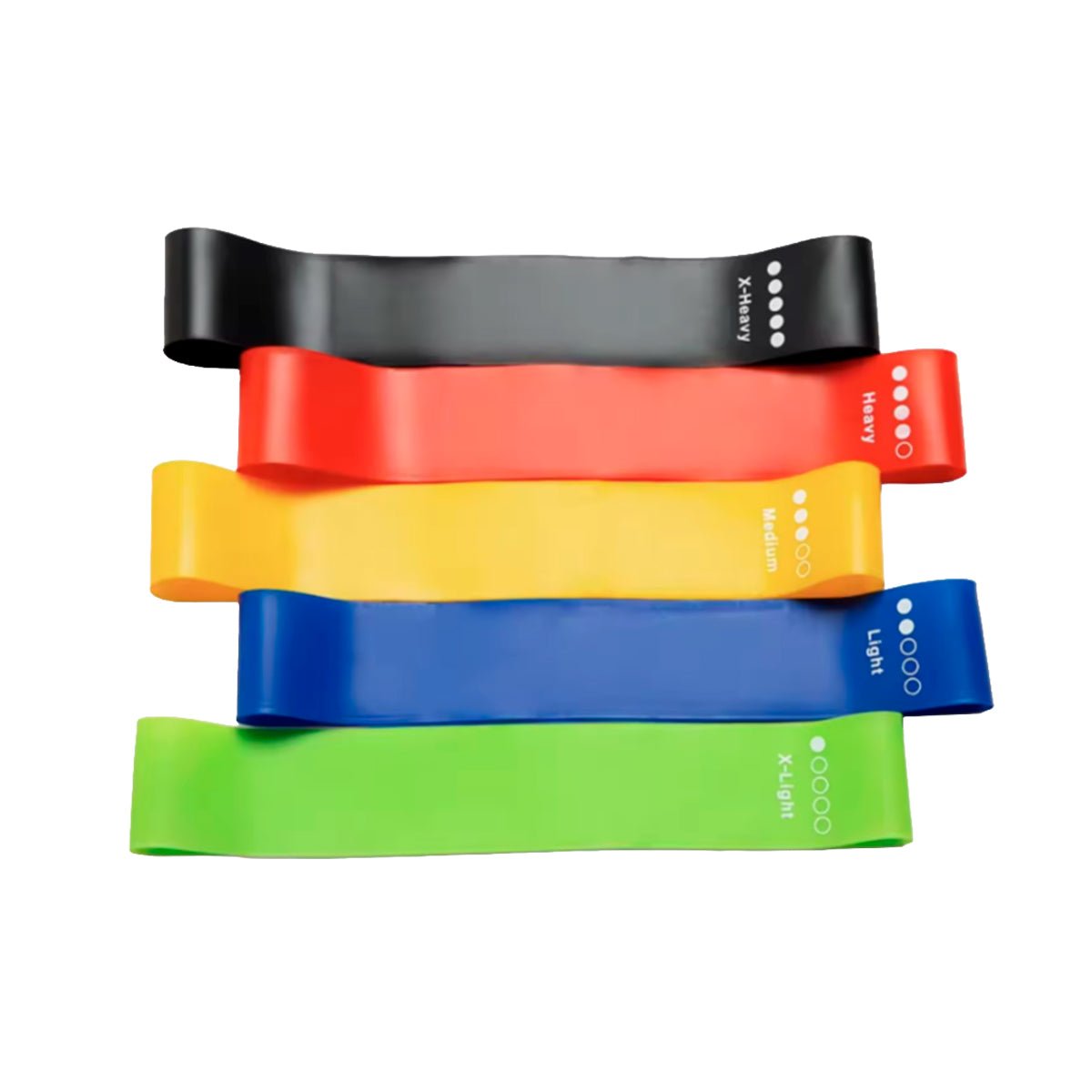 Set de 5 Bandas Elásticas de Resistencia para Fitness, Yoga y Musculación - Sweet Home