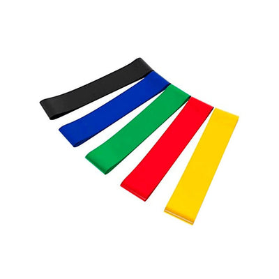 Set de 5 bandas elásticas de colores con diferentes niveles de resistencia para fitness y Yoga - Sweet Home