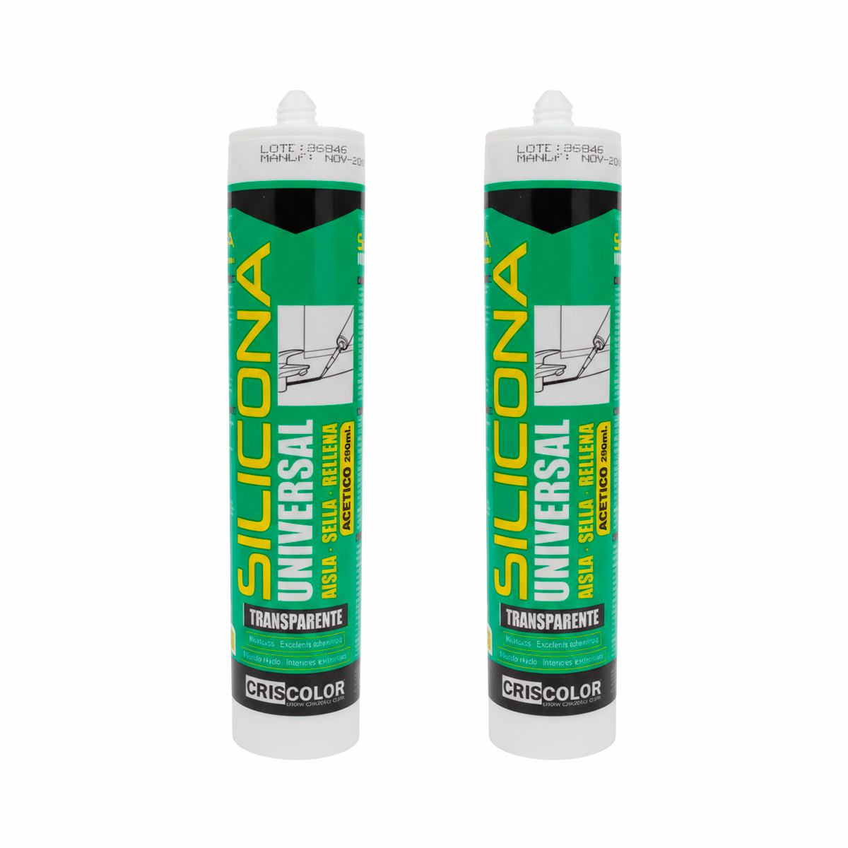 Silicona Universal Criscolor 280ml | Secado Rápido - Sweet Home